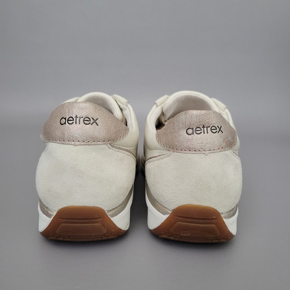 Aetrex Leather Ivy Leather Sneakers Lace Up Comfort Walking Arch Support 7.5 - Picture 10 of 12